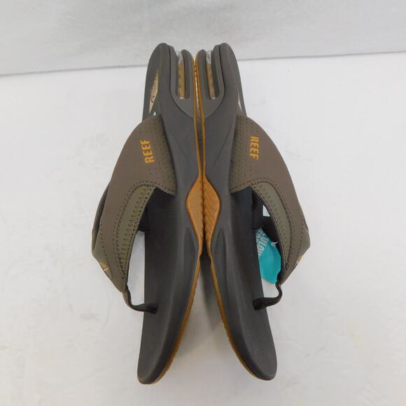 Reef Brown Fanning Men Flip Flops Size 10 with Bottle Opener New - Picture 9 of 12